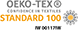 Certyfikat Oeko-Tex IW00117